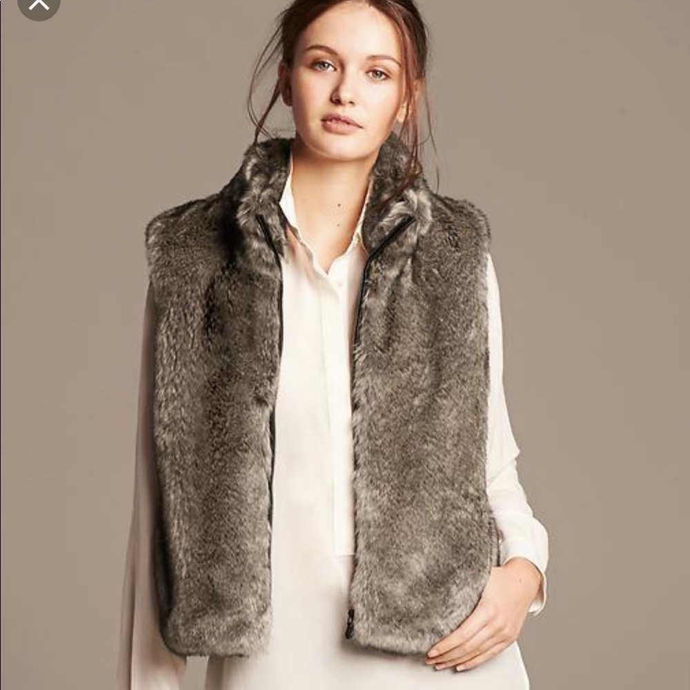 Banana Republic Faux Fur Vest.